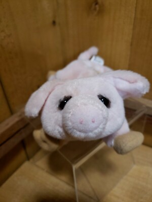 Dakin Lou Rankin Little Friends Wilfred Pink Pig Bean Bag 7'' Plush (24605)