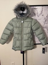 R 88 Rothschild Kids XL 16  Coat Green Faux Fur Good