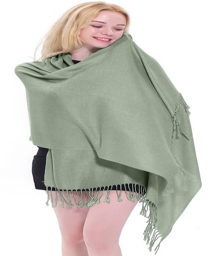 CJ Apparel Laurel grün dick einfarbig Baumwollmischung Schal Sekunden *NEU* - Bild 7 von 12
