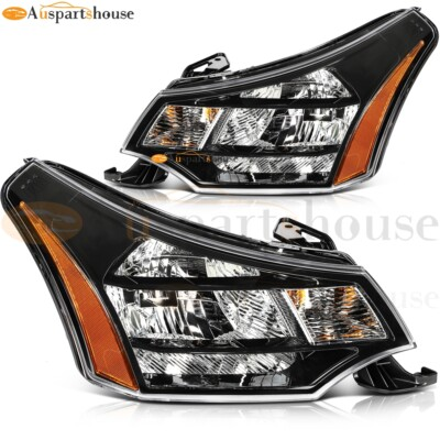 #ad #ad 1 Pair Black Replacement Headlights Assembly For 2010 2011 Ford Focus 2.0L $82.99