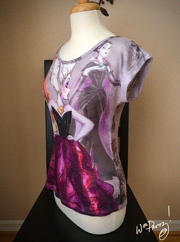 2012 Disney Designer Evil Villain URSULA Fashion Tee Shirt PreOwned Rare Size XS - Picture 3 of 9