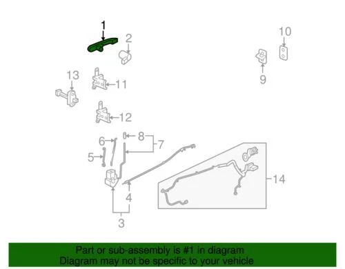 Manijas de puerta originales GM 2005-2010 Chevrolet Pontiac Cobalt G5 Base LS 17800002 Foto 3 de 3