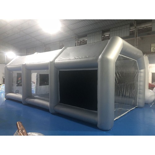 Cabina de pintura en aerosol gigante inflable para automóvil cubierta de automóvil tienda de garaje 2 filtros portátil - Imagen 11 de 39