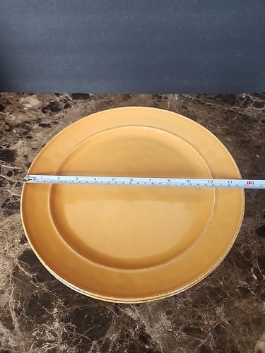 Set Of 2 Pottery Barn Cambria Saffron Dinner Plates 11 3/4" Yellow - Picture 7 of 7