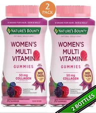 2 Pack Women's Multivitamin 160 Gummies (2x80) 50 mg Collagen Multi Woman Health