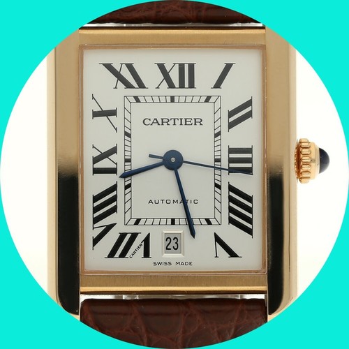 Cartier Tank Solo XL Watch #3514 18K Rose Gold 31MM Box+Papers