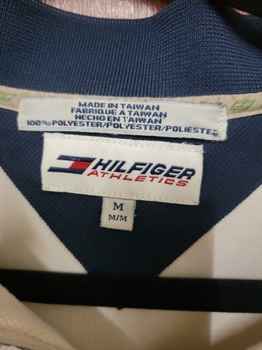 Vintage Tommy Hilfiger Athletics White Polo Short Sleeve Mens Size Medium VTG - Picture 2 of 2