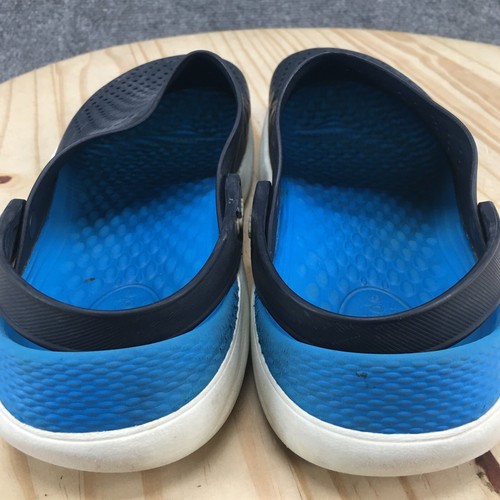 Crocs Shoes Womens 11 Mule Clogs Blue Perforated Closed Toe Comfort Casual Flats - Picture 13 of 16