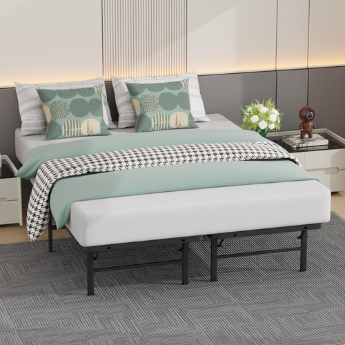 Bed Frame Metal Platform Bed Frame Mattress Foundation Box Spring Replacement - Picture 5 of 29