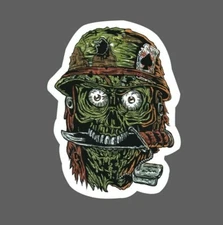 Zombie Soldier Sticker Military Waterproof Warrior Sacrifice Gift NEW