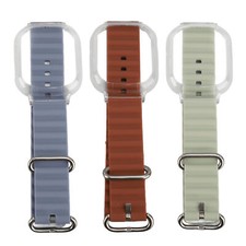 Silicone Wristband for w/Transparent Frame Adjustable Smart Watch Strap