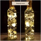 REDUCED......"ELEPHANT MUM" hand etched clear bottle. BATTERY LIGHTS , HEARTS