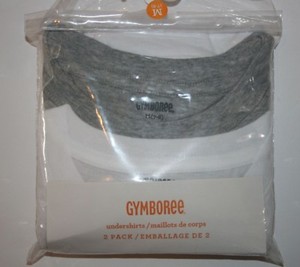 New-Gymboree-2-Pack-Boys-White-Gray-Underwear-Tee-Shirt-Tops-Size-4-Year-NWT