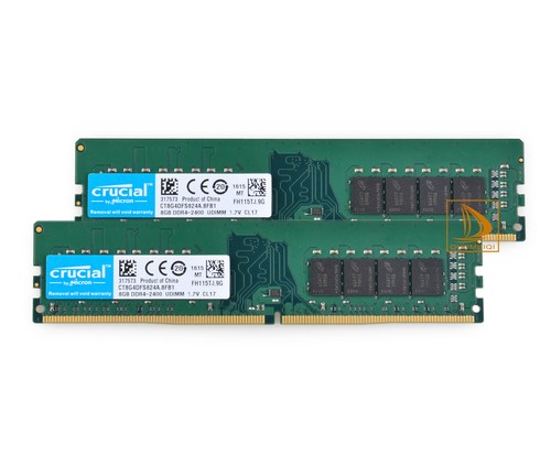 Crucial 32 GB DDR4 RAM 4X 8 GB PC4-19200 PC4-2400T 2400Mhz 288Pin Desktop Memory - Picture 5 of 6