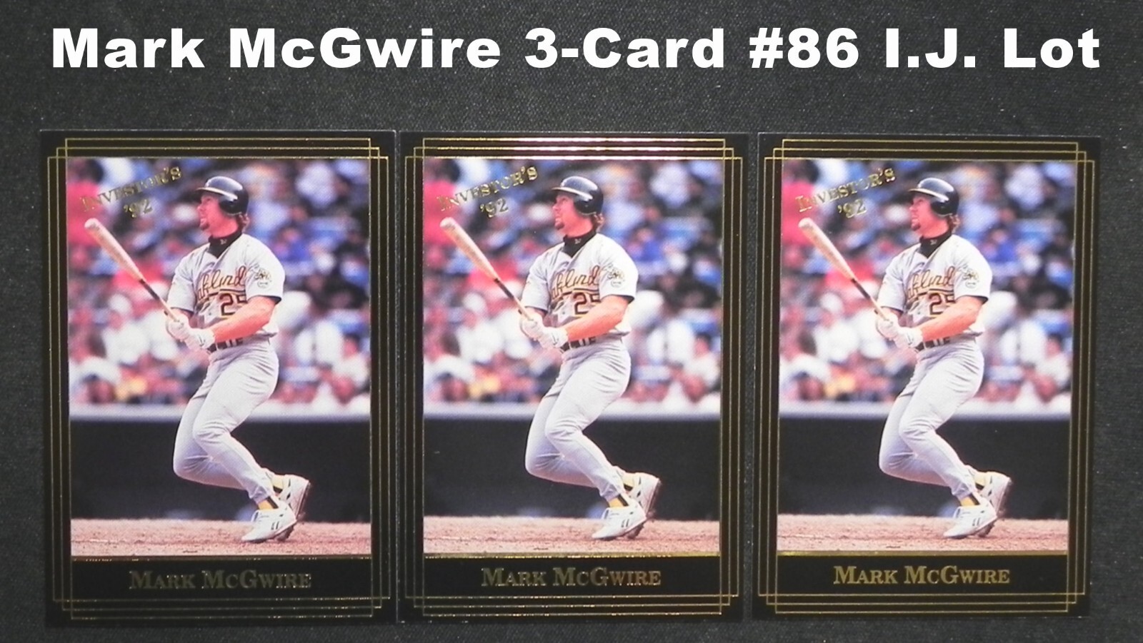 Mark McGwire (3) 1992 Investor's Journal Cards #86