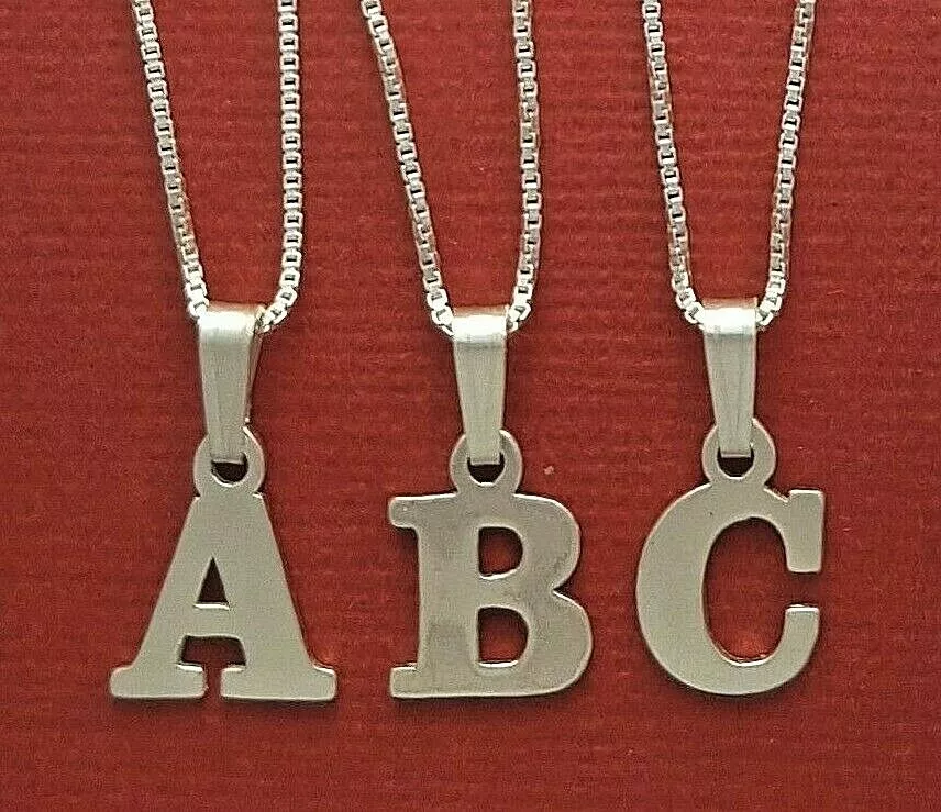 Sterling silver initial necklace jewelry deals
