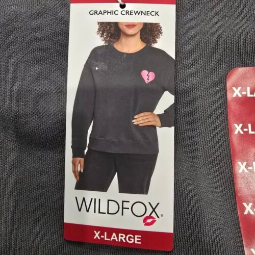 Wildfox " I Wish It Was Saturday " Gray Crewneck Sizes XS, Large, XL NWT - Picture 6 of 6