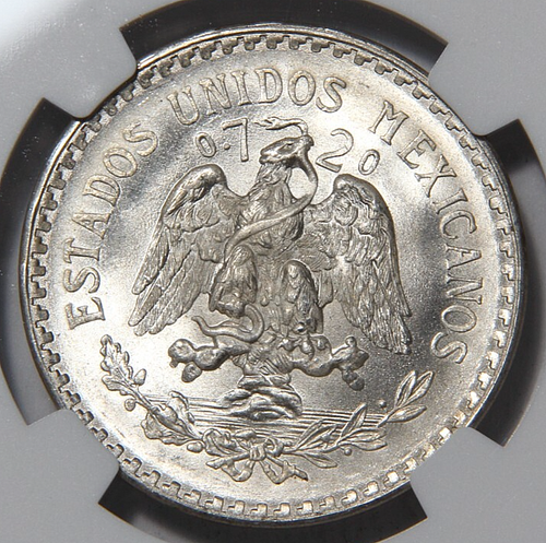 1945 Mexico 1 Peso NGC MS67 GEM Blast White! - Bild 2 von 4