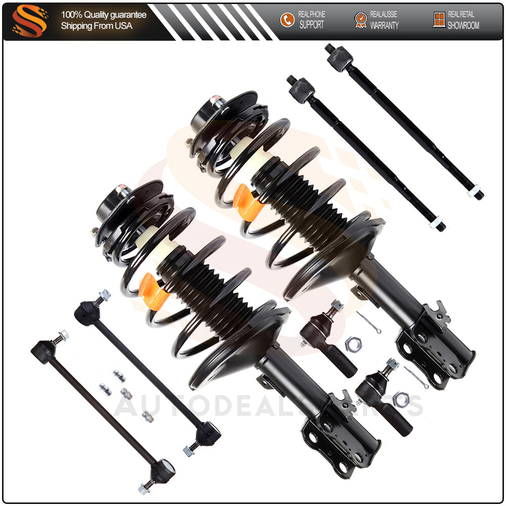 Toyota Solara Camry 97-01 Front Struts with Spring Sway Bars & Tie Rod 2.2L 2.4L