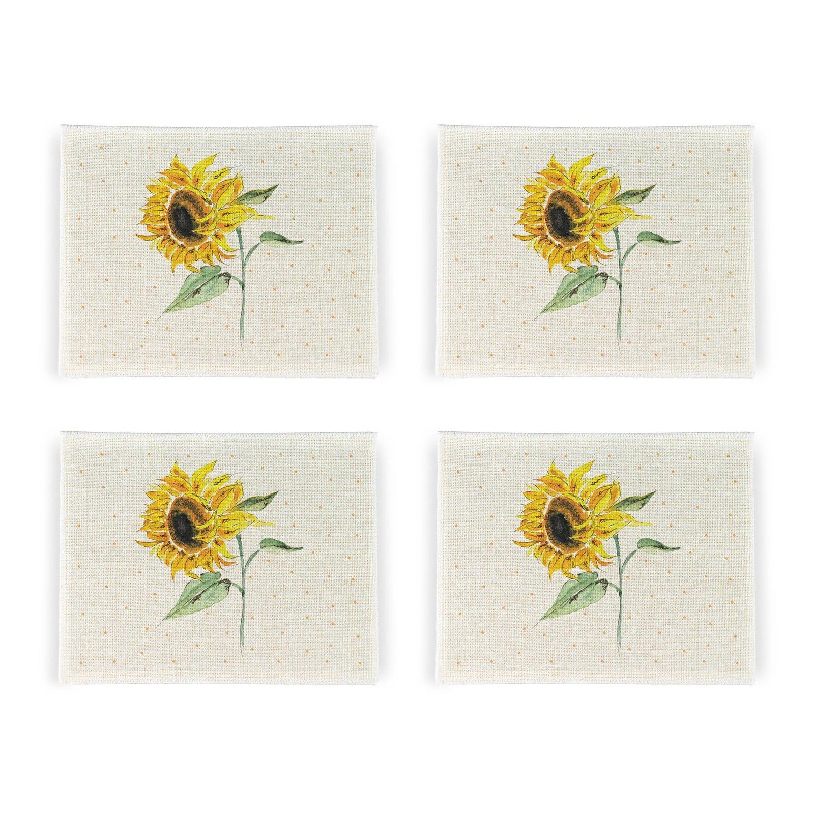 Sunflowers Placemat Set - Home & Kitchen Décor Floral Gift - Set of Four