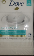 Dove Sensitive Skin Beauty 4 Bar Soap 3.75oz Moisturizing Gentle Fragrance Free
