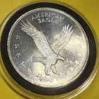 1 oz Vintage AS&M Co Silver Trade Unit American Eagle 999 Fine Silver & Capsule