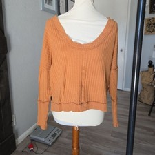 We The Free V-Neck Sweater Oversized Large
