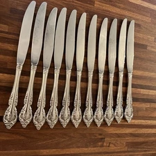Oneida Brahms Dinner Knives Community Stainless Flatware Set Of 11