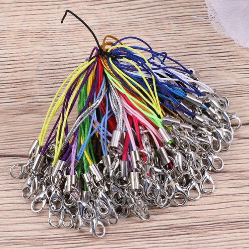 100 Pcs Lobster Buckle Phone Strap Charm Cord Claw Lanyard for Cell - Photo 11 sur 12