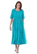 Woman Within Plus Size Button-Front Essential Dress