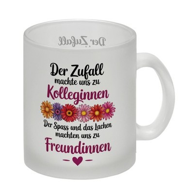 Beste Kollegin Glas Tasse mit Spruch nicht nur Kolleginnen sondern Freundinnen