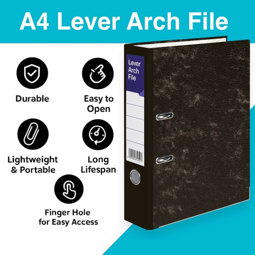 5x Lever Arch Files A4 – Ring Binders Coloured Folder Set For Office Document - Picture 35 of 39