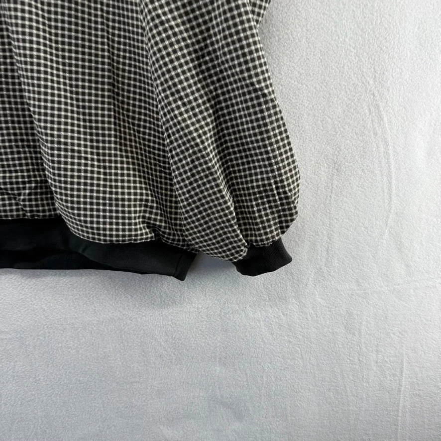 Chaqueta cortavientos de golf Nicklaus vintage para hombre 2XL negra a cuadros Preppy Jack años 90 Foto 3 de 4