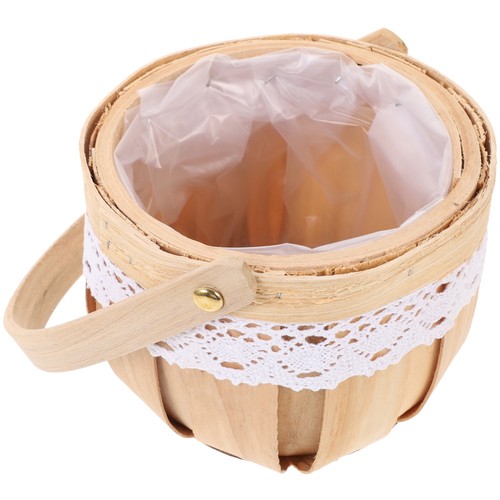 Rattan Flower Basket Handheld Simulation Flowers Portable - Bild 2 von 12