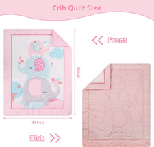 3 PC Baby Crib Bedding Set Girls Baby Bedding Includes Comforter Fitted Sheet