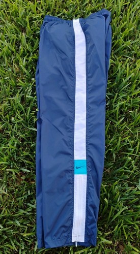 Vintage Nike Women's Zip Ankle Straight Leg Side Stripes Track Pants, M - Picture 2 of 6