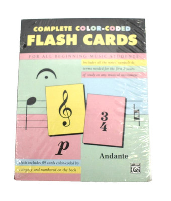 Complete Color Coded Flash Cards For All Beginning Music Students Study Guide