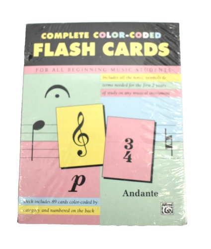 Complete Color Coded Flash Cards For All Beginning Music Students Study Guide - Picture 1 of 6