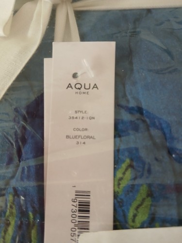Juego de fundas de edredón y almohada Aqua Home reversibles estampadas florales de algodón REEN-NUEVO CON ETIQUETAS - Imagen 10 de 10
