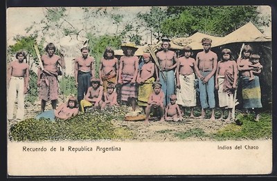 Argentina, Indios del Chaco, Postcard 