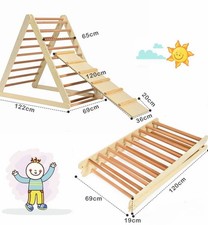 COSTWAY Toddler Climbing Toy Set 7-in-1 Folding Climber with Reversible Ramp