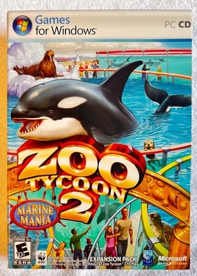 NEW Sealed Zoo Tycoon 2Marine Mania Expansion Pack   PC Game for Windows 2006