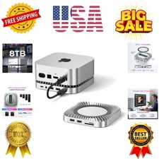 Mac mini M4 Dock Stand with 8T NVMe SSD Enclosure, 2 USB A 10Gbps,10G USB C...