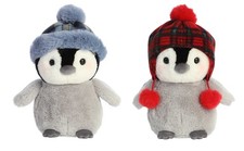 Set of 2 CHAZ  CHUCKY CHILLIN' CHICK Winter Penguins 10" Stuffed Plush, Aurora