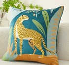 Absolutely Gorgeous Embroidered Leopard Cushion Covers 45x45 New Stunning