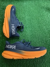 Hoka One Clifton 9 GTX Men’s Size 7.5 D ‘Stormy Skies/orange Zest’ Running Shoes