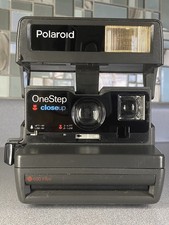 Vintage Polaroid One Step Close Up 600 Film Instant Camera With Bag - TESTED 