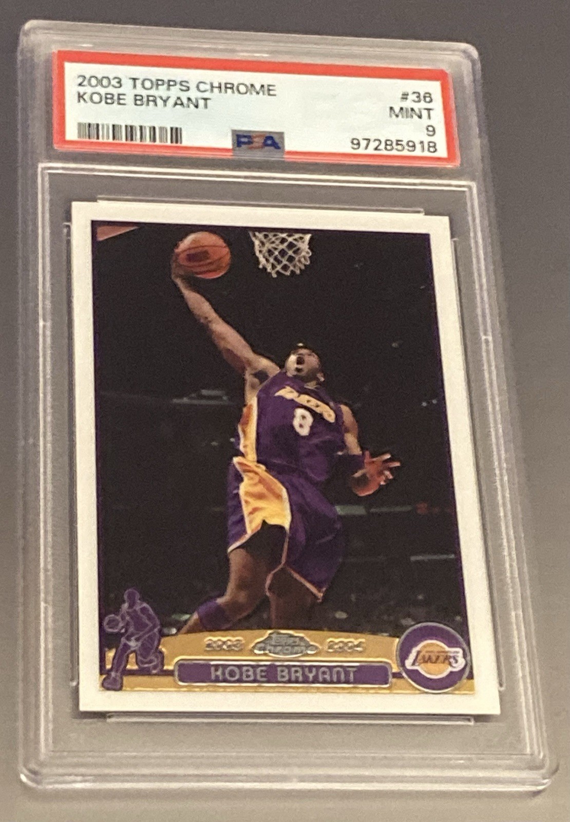Kobe Bryant 2003 Topps Chrome PSA 9  MINT # 36