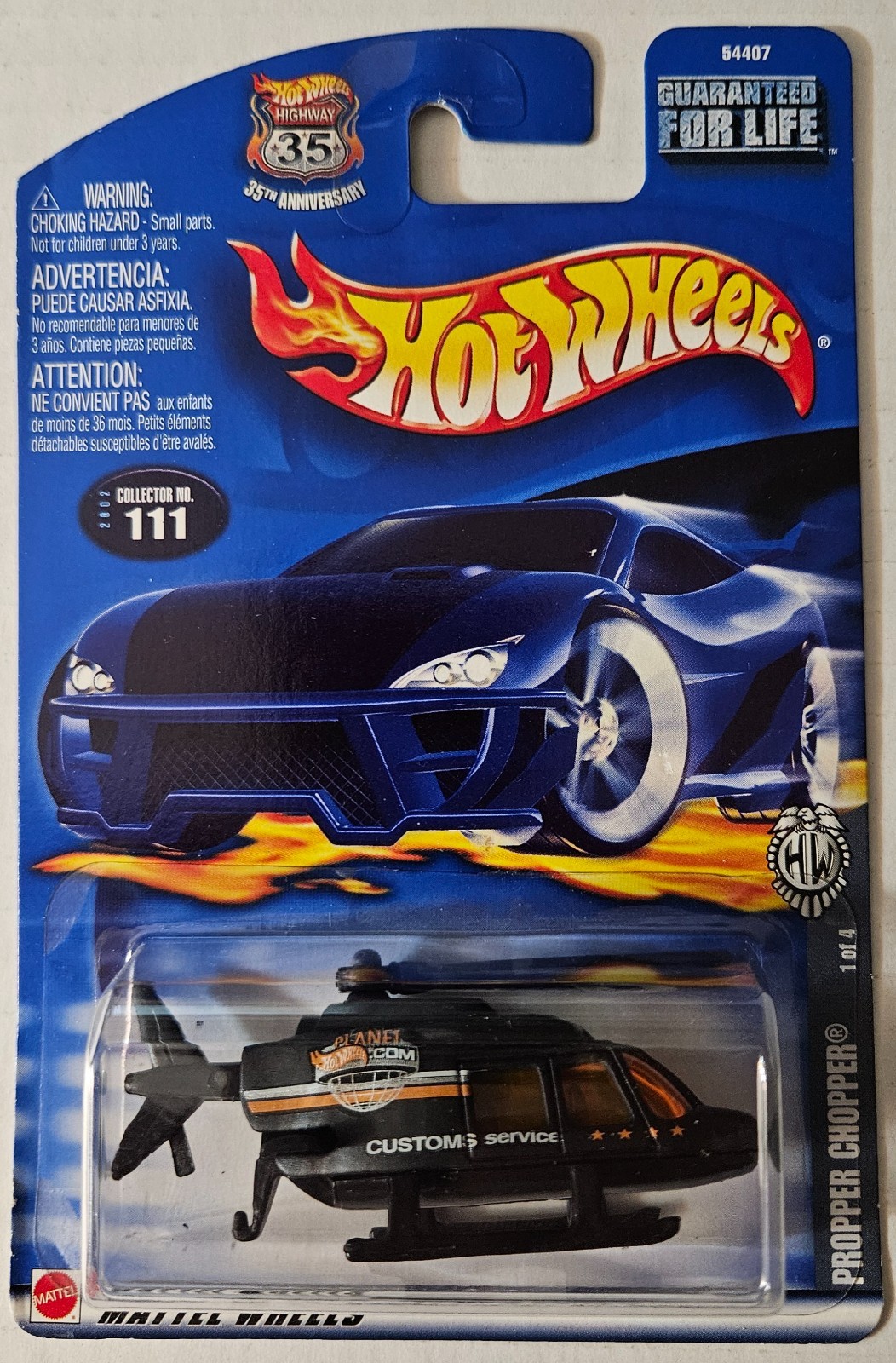 Hot Wheels, Propper Chopper, 2002. Diecast.