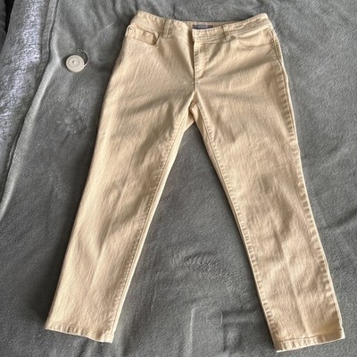 Chicos Ankle Jean. Sz 1  Yellow